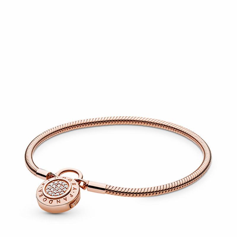 Pandora Rose™ Smooth Bracelet - Pandora Rose/Cubic Zirconia - Canada | JP1918RF